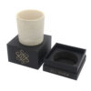 Black Foil Stamped Rigid Candle Box with Molded Tray Insert Black Foil Stamped Rigid Candle Box with Molded Tray Insert