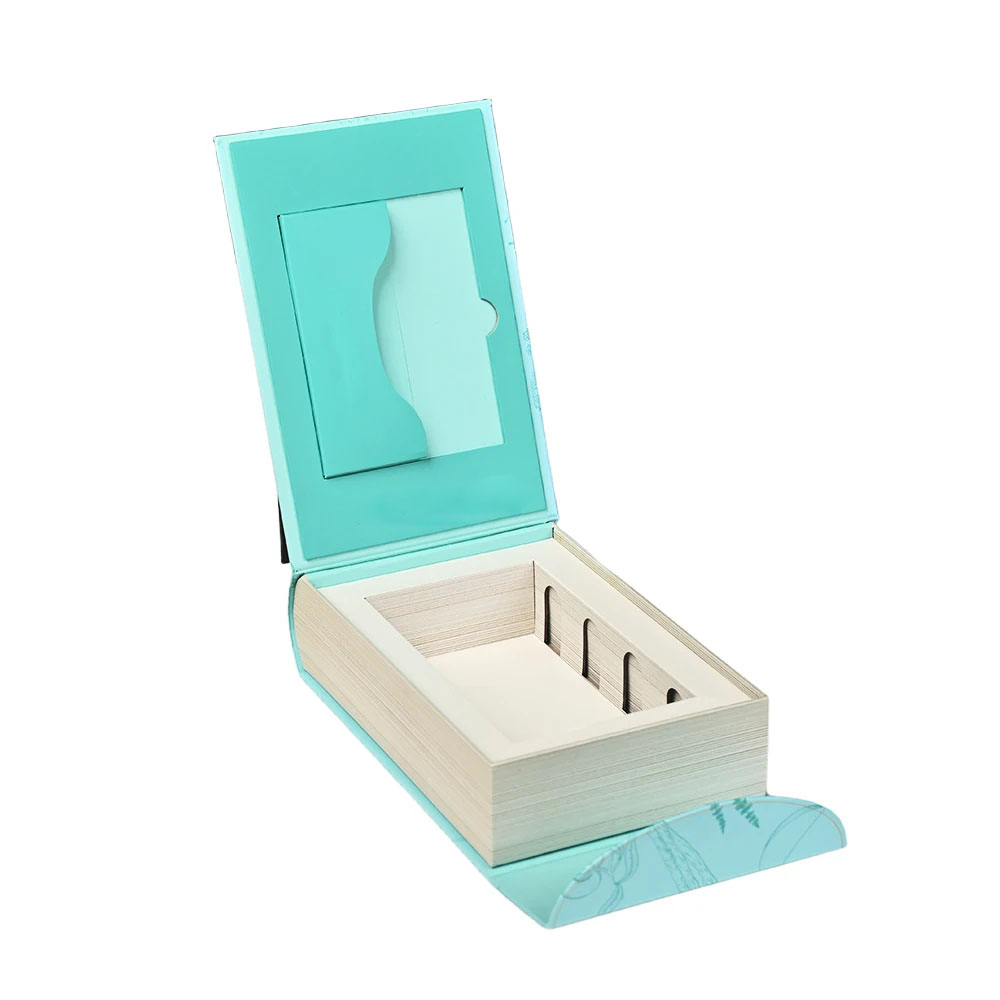 Book Style Perfume Gift Box with Paperboard Bottle Insert