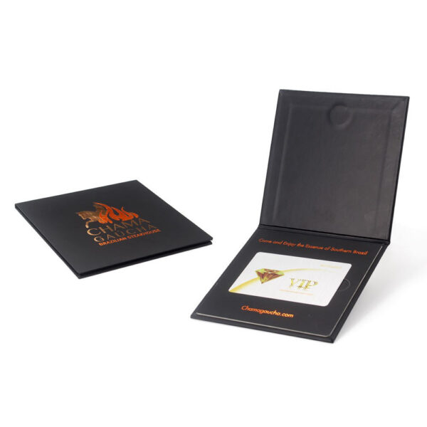Foil Printed Rigid Restaurant Gift Card Presentation Folder Foil Printed Rigid Restaurant Gift Card Presentation Folder