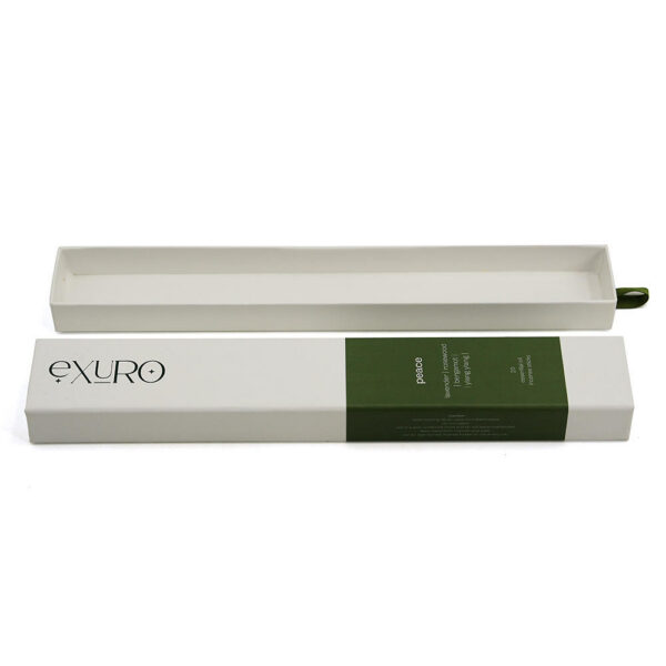 Logo Printed Incense Stick Drawer Gift Box with Pull Ribbon