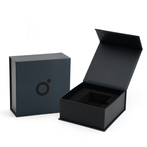 Logo Printed Rigid Magnetic Smart Ring Box with Foam Insert Logo Printed Rigid Magnetic Smart Ring Box with Foam Insert