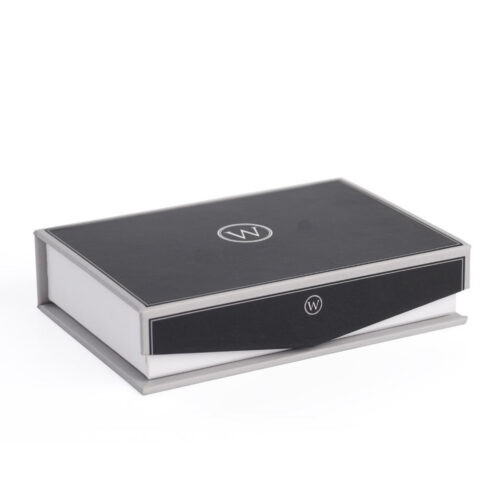 Logo Printed Rigid Watch Presentation Box with White Tray
