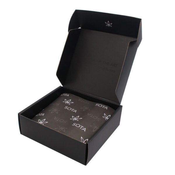 Matte Black CBD Wellness Spray Mailer Box with Tray Insert Matte Black CBD Wellness Spray Mailer Box with Tray Insert