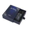 Navy Drawer Perfume Box with Ribbon Pull and Foam Insert Navy Drawer Perfume Box with Ribbon Pull and Foam Insert