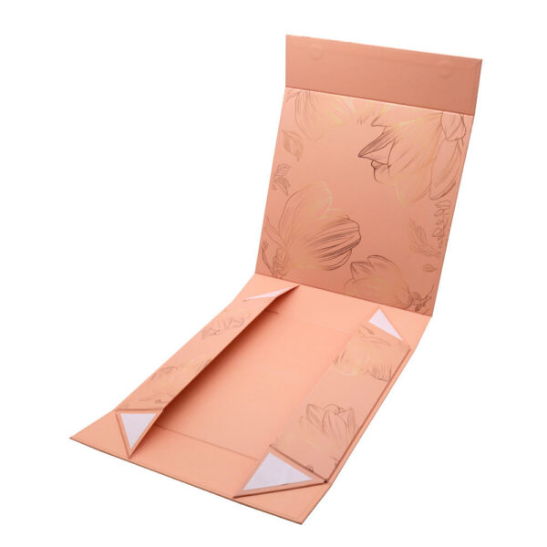 Peach Foil Printed Skincare Gift Box with Magnetic Closure Peach Foil Printed Skincare Gift Box with Magnetic Closure