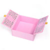 Pink Double Door Rigid Gift Box with Laser-Cut Leaf Lids Pink Double Door Rigid Gift Box with Laser-Cut Leaf Lids