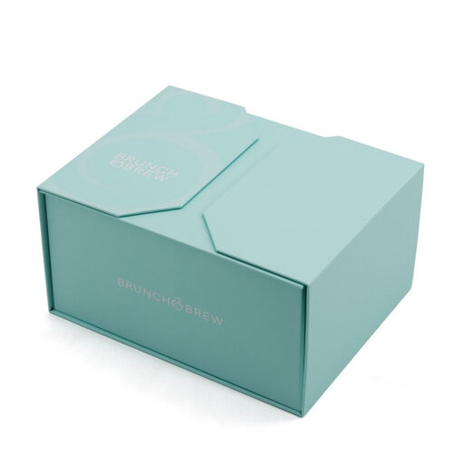 Printed Double-Door Brunch Gift Box with Magnetic Flaps