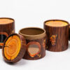 Printed Wood Grain Paper Tube Food Box with Clear Window Printed Wood Grain Paper Tube Food Box with Clear Window