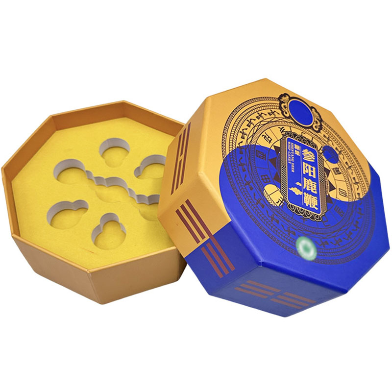 Octagonal Herbal Supplement Gift Box with Molded Insert