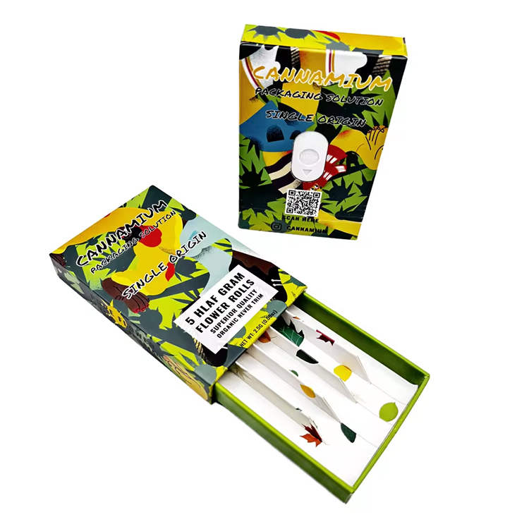 Индивидуальные коробки для пре-роллов, коробки для каннабиса
